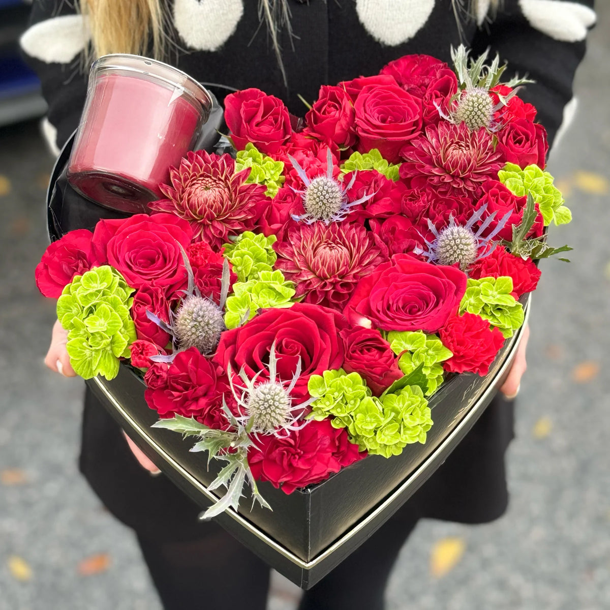 Heart Box with Candle A Heartfelt Gift in Burbank & Los Angeles, CA