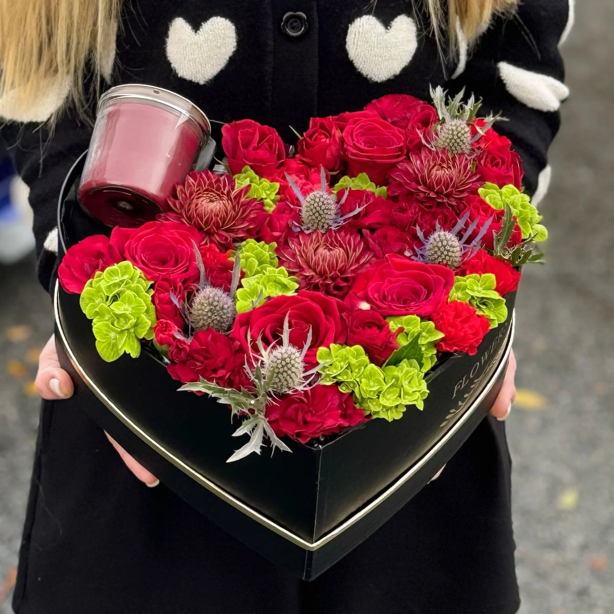 Heart Box with Candle A Heartfelt Gift in Burbank & Los Angeles, CA