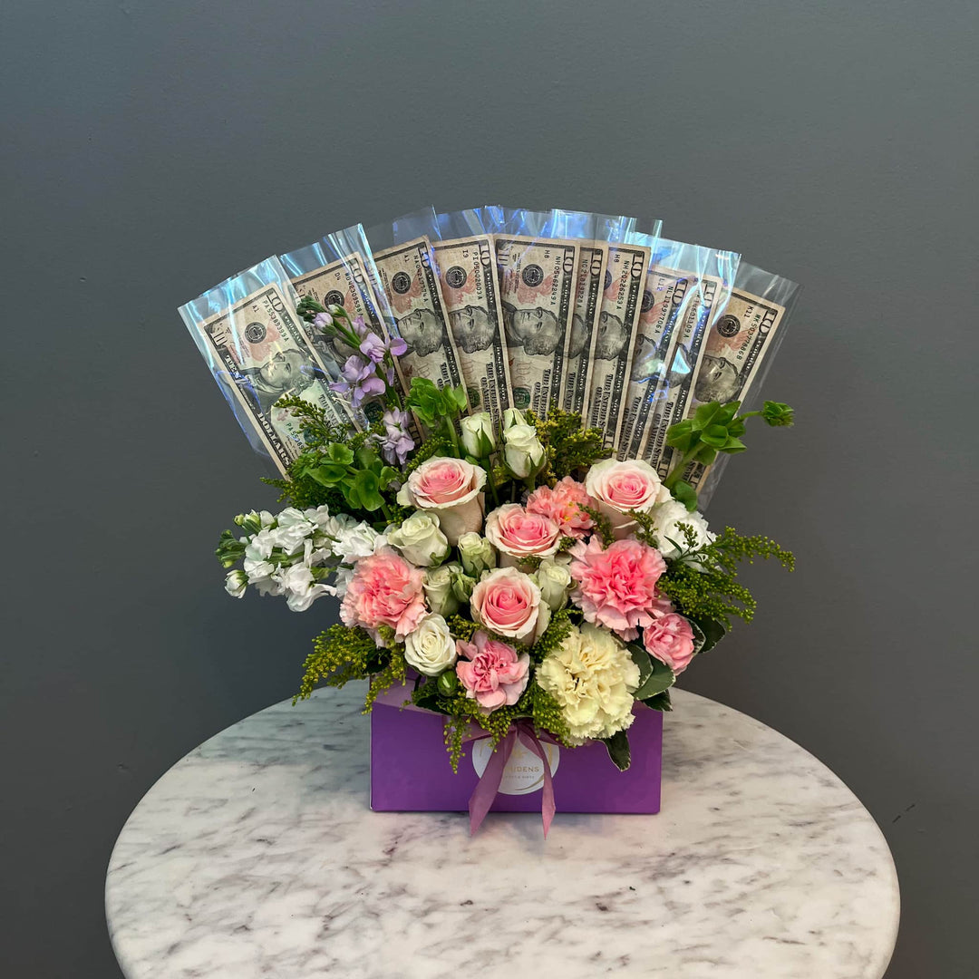 Cute Fragrant Blue and Yellow Blooms Box