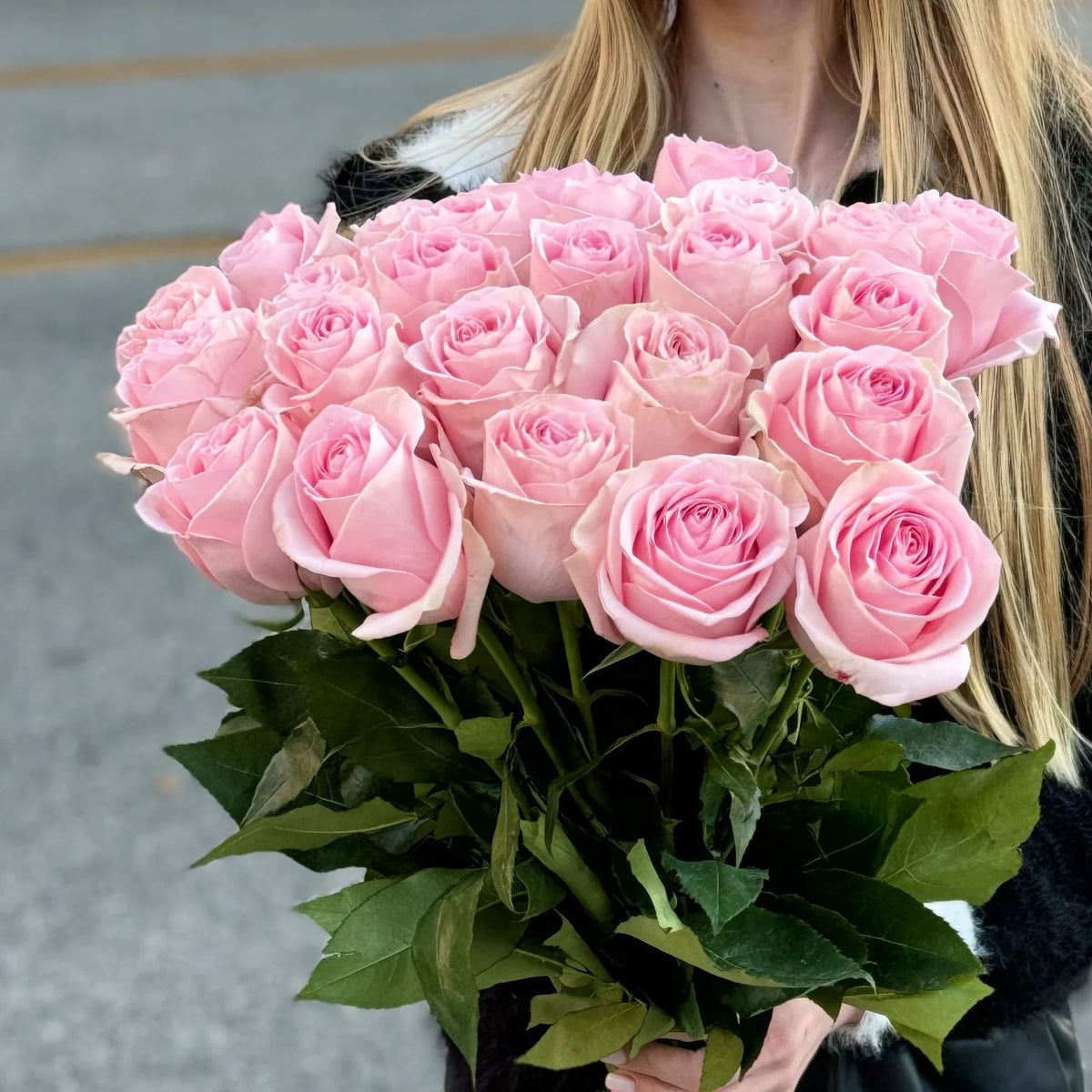 Think Pink Rubans Roses Romantic Elegance: Pink Roses with Ribbon in Burbank, Los Angeles, CA