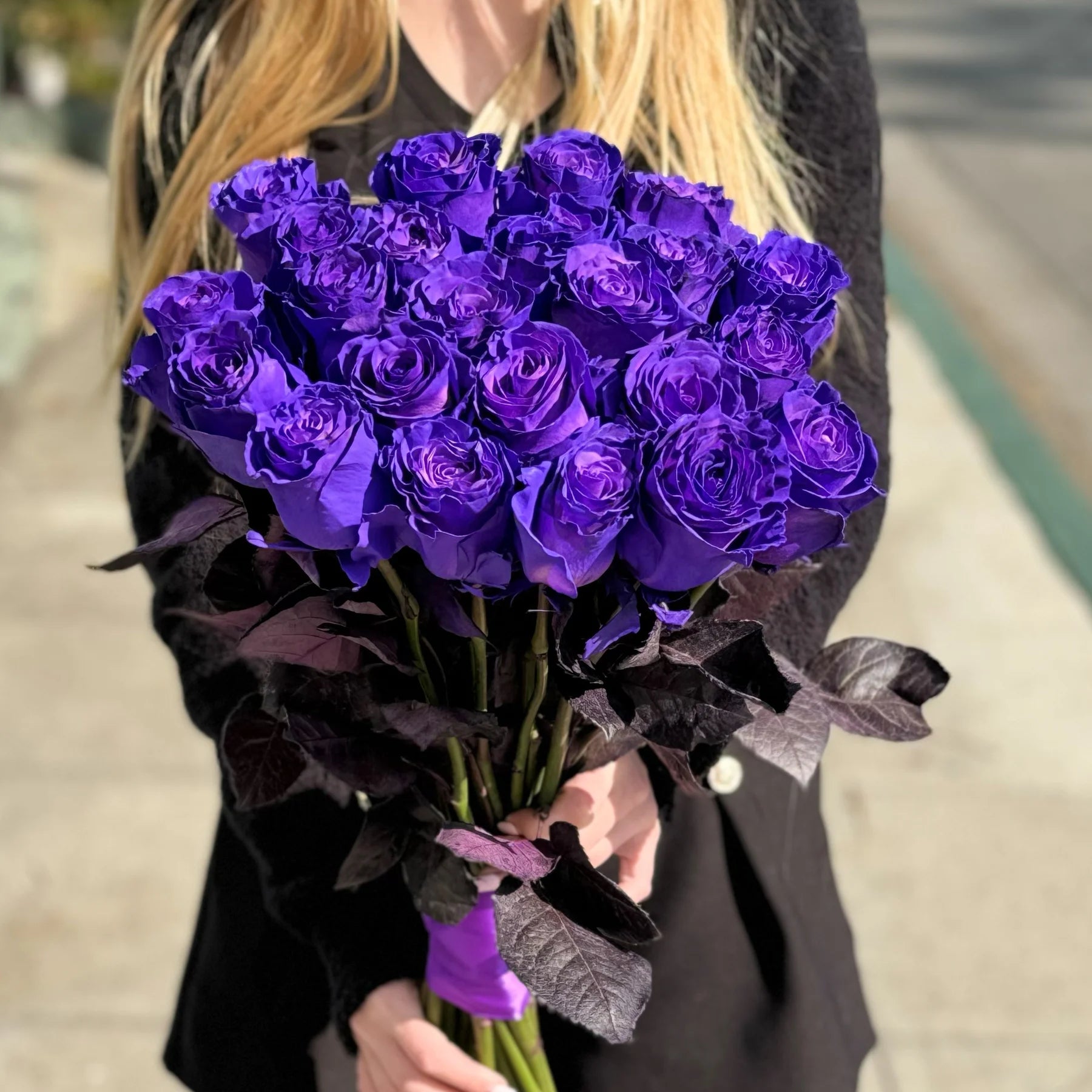 100 Roses Purple Bunch Of Purple Roses