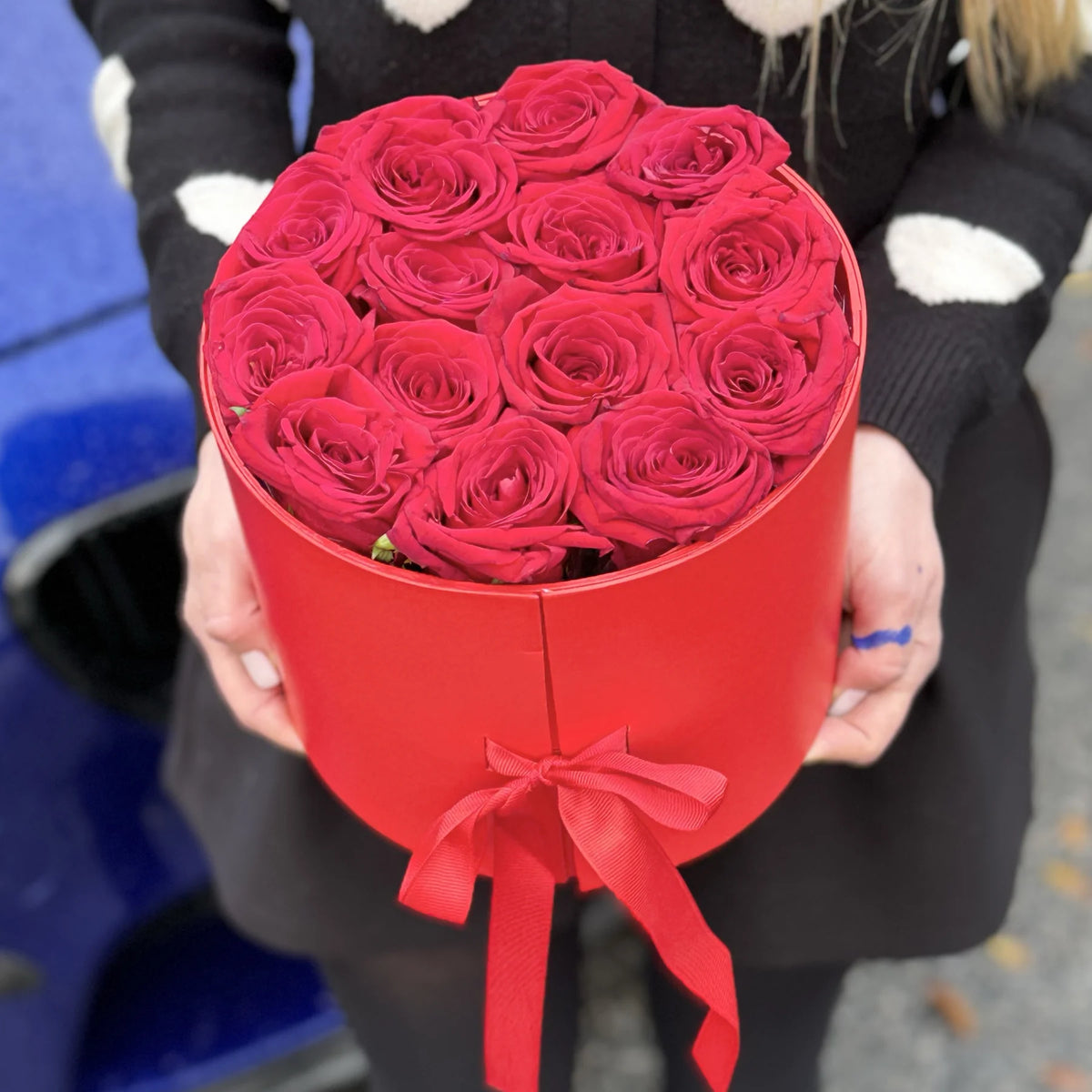 Passion Unveiled Red Secret Flower Box with Roses and Candy in Burbank
